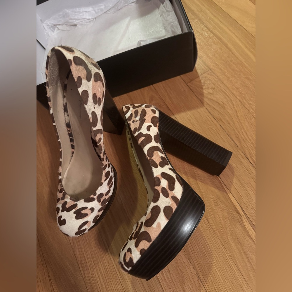 cheetah print platform shoe
